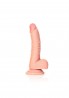Curved Realistic Dildo  Balls  Suction Cup - 7""""/ 18 cm