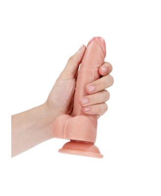 Curved Realistic Dildo  Balls  Suction Cup - 7""""/ 18 cm