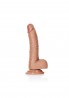 Curved Realistic Dildo  Balls  Suction Cup - 7""""/ 18 cm
