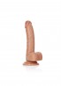 Curved Realistic Dildo  Balls  Suction Cup - 7""""/ 18 cm