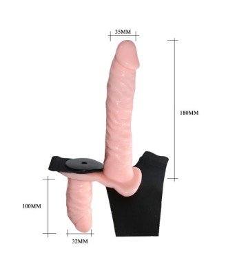 BAILE - ULTRA PASSIONATE HARNESS - Uprząż Strapon z podwójnym Dildo