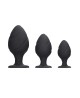 Swirled Butt Plug Set - Black