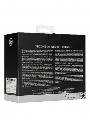 Swirled Butt Plug Set - Black