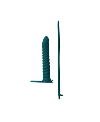 Strap-on Pure Rori - Zielone Dildo do Podwójnej Penetracji