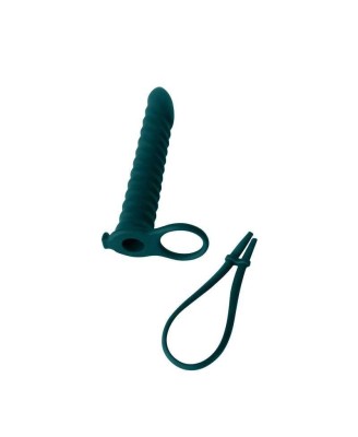 Strap-on Pure Rori - Zielone Dildo do Podwójnej Penetracji