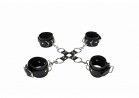 Leather Hand And Legcuffs - Black