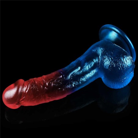 Dazzle Studs - Dildo z Jądrami i Przyssawką - 20cm