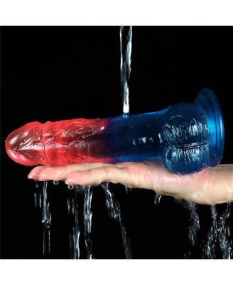Dazzle Studs - Dildo z Jądrami i Przyssawką - 20cm