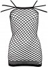 Net Dress with 3 straps - Czarna Sukienka Siateczkowa - S-L
