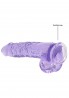 RealRock - Realistyczne Dildo z Jądrami - Transparentne - 23 cm