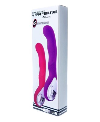 Vibrator G-spot 10 functions USB Purple