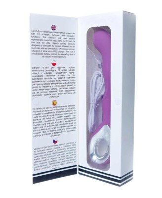 Vibrator G-spot 10 functions USB Purple