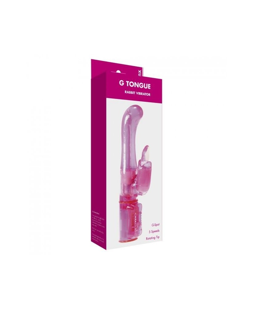 Wibrator- G Tongue Rabbit Vibrator Pink OS