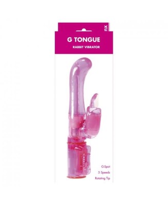 Wibrator- G Tongue Rabbit Vibrator Pink OS