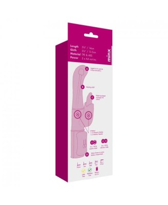 Wibrator- G Tongue Rabbit Vibrator Pink OS