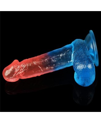 Dazzle Studs - Dildo z Jądrami i Przyssawką - 19cm
