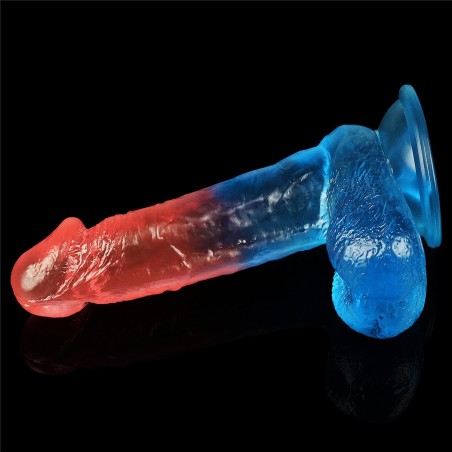 Dazzle Studs - Dildo z Jądrami i Przyssawką - 19cm