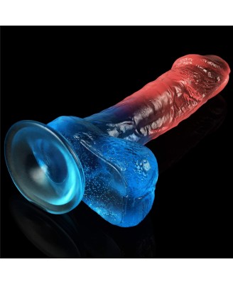 Dazzle Studs - Dildo z Jądrami i Przyssawką - 19cm