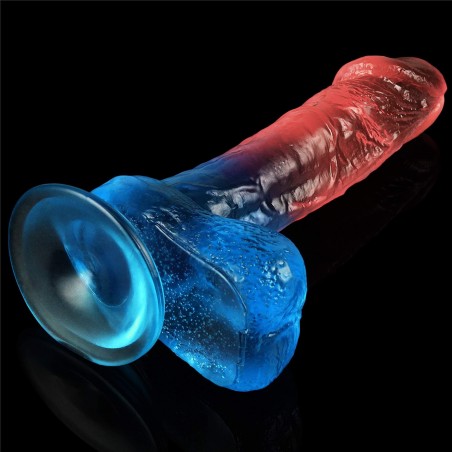 Dazzle Studs - Dildo z Jądrami i Przyssawką - 19cm