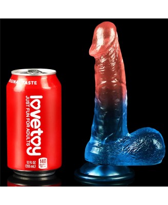 Dazzle Studs - Dildo z Jądrami i Przyssawką - 19cm