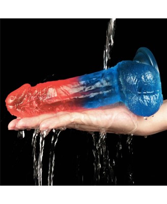 Dazzle Studs - Dildo z Jądrami i Przyssawką - 19cm