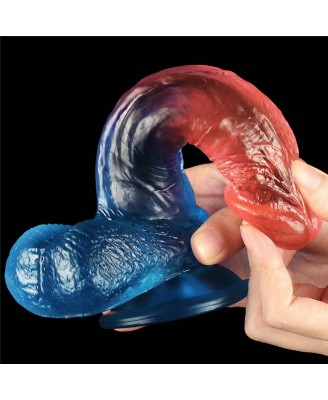Dazzle Studs - Dildo z Jądrami i Przyssawką - 19cm