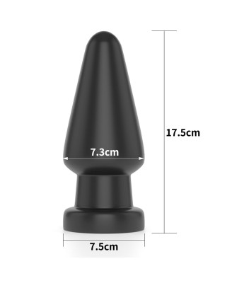 7" King Sized Anal Shocker - Czarny Korek Analny