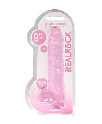 9"" / 23 cm Realistic Dildo With Balls - Pink