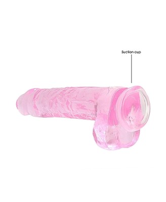 9"" / 23 cm Realistic Dildo With Balls - Pink