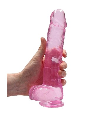 9"" / 23 cm Realistic Dildo With Balls - Pink