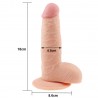 The Ultra Soft Dude - Dildo z Jądrami i Przyssawką - 19cm