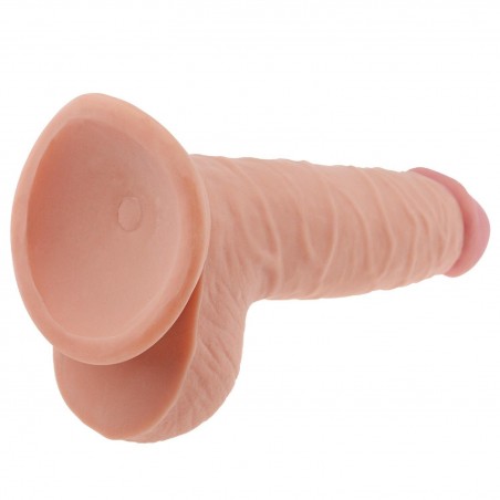 The Ultra Soft Dude - Dildo z Jądrami i Przyssawką - 19cm