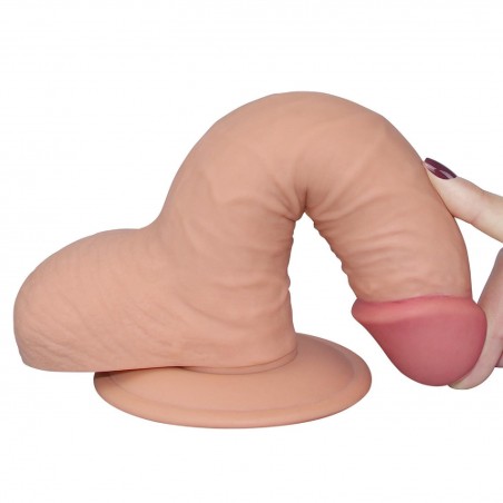 The Ultra Soft Dude - Dildo z Jądrami i Przyssawką - 19cm