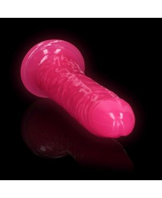 Slim Realistic Dildo with Suction Cup - Glow in the Dark - 9'' / 22,5 cm