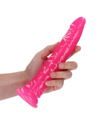 Slim Realistic Dildo with Suction Cup - Glow in the Dark - 9'' / 22,5 cm