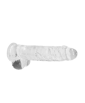 9"" / 23 cm Realistic Dildo With Balls - Transparent