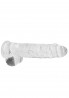 9"" / 23 cm Realistic Dildo With Balls - Transparent
