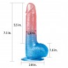 Dazzle Studs - Dildo z Jądrami i Przyssawką - 19cm