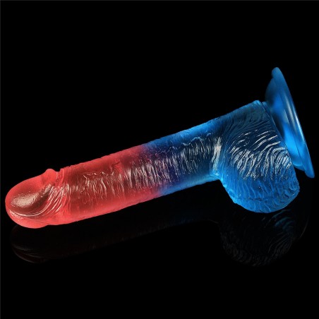 Dazzle Studs - Dildo z Jądrami i Przyssawką - 19cm