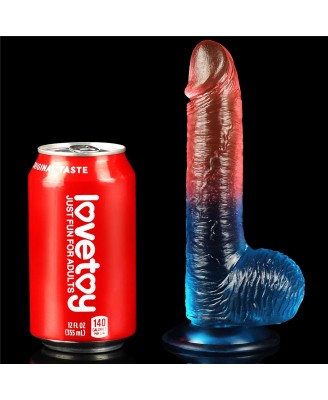 Dazzle Studs - Dildo z Jądrami i Przyssawką - 19cm