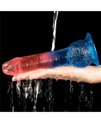 Dazzle Studs - Dildo z Jądrami i Przyssawką - 19cm