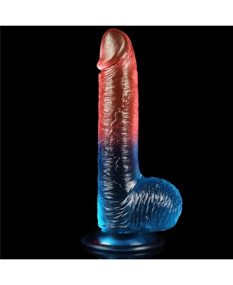 Dazzle Studs - Dildo z Jądrami i Przyssawką - 19cm