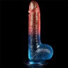 Dazzle Studs - Dildo z Jądrami i Przyssawką - 19cm