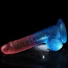 Dazzle Studs - Dildo z Jądrami i Przyssawką - 19cm