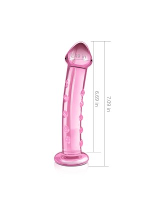 7.5"" Glass Romance Pink