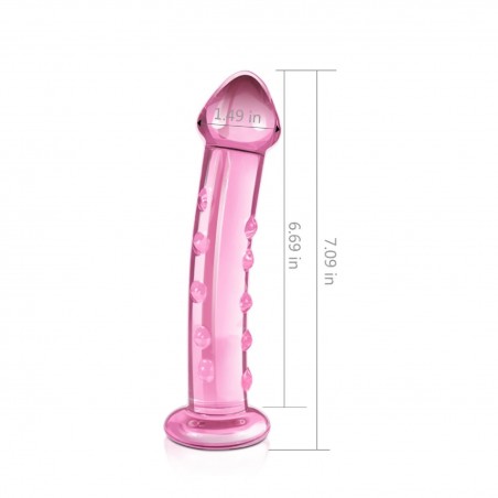 7.5"" Glass Romance Pink
