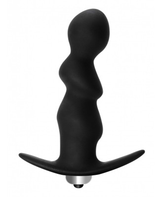 Plug-Anal Spiral Vibrating Black