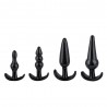 Plug-Quatro Anal Plugs Starter Set- 4-Pack Black