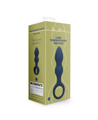 Teardrop Shaped Anal Plug - Large - Baltic Blue