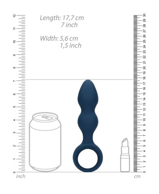 Teardrop Shaped Anal Plug - Large - Baltic Blue